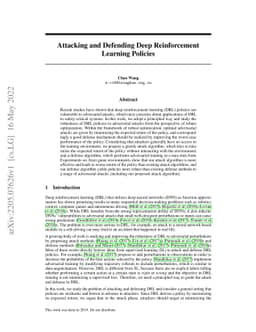 Attacking and Defending Deep Reinforcement Learning Policies
