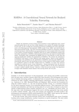 HARNet: A Convolutional Neural Network for Realized Volatility
  Forecasting