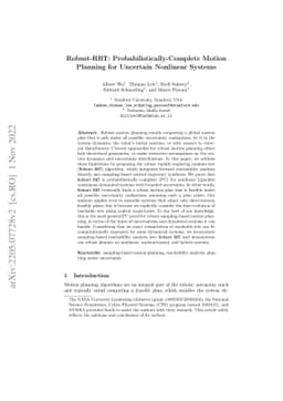 Robust-RRT: Probabilistically-Complete Motion Planning for Uncertain
  Nonlinear Systems