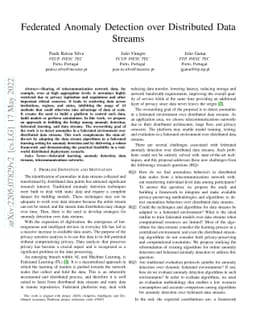 Federated Anomaly Detection over Distributed Data Streams