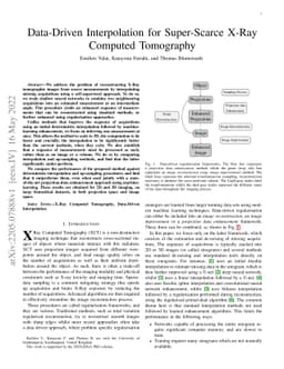 Data-Driven Interpolation for Super-Scarce X-Ray Computed Tomography