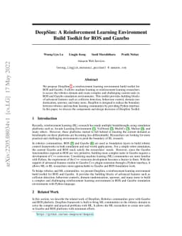 DeepSim: A Reinforcement Learning Environment Build Toolkit for ROS and
  Gazebo