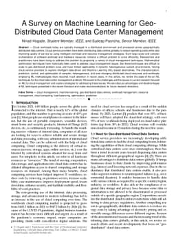 A Survey on Machine Learning for Geo-Distributed Cloud Data Center
  Management