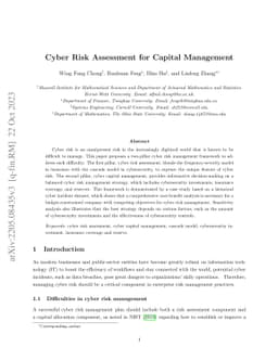Cyber Risk Assessment for Capital Management