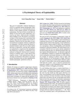 A Psychological Theory of Explainability