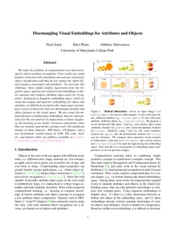 Disentangling Visual Embeddings for Attributes and Objects
