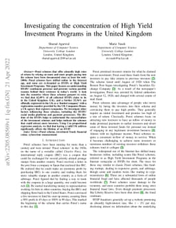 Investigating the concentration of High Yield Investment Programs in the
  United Kingdom