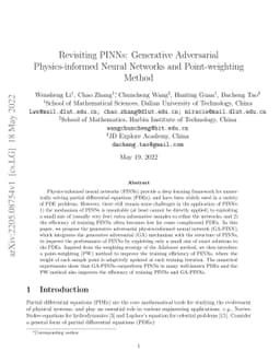 Revisiting PINNs: Generative Adversarial Physics-informed Neural
  Networks and Point-weighting Method
