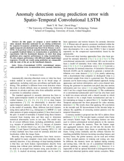 Anomaly detection using prediction error with Spatio-Temporal
  Convolutional LSTM