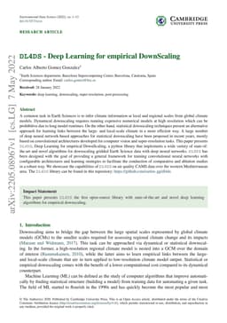 DL4DS -- Deep Learning for empirical DownScaling