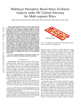Multilayer Perceptron Based Stress Evolution Analysis under DC Current
  Stressing for Multi-segment Wires