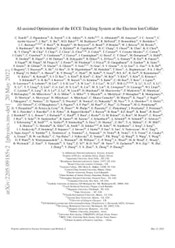 AI-assisted Optimization of the ECCE Tracking System at the Electron Ion
  Collider