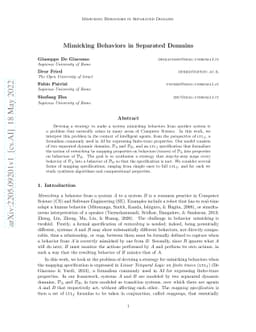 Mimicking Behaviors in Separated Domains