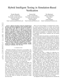 Hybrid Intelligent Testing in Simulation-Based Verification