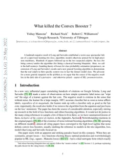 What killed the Convex Booster ?