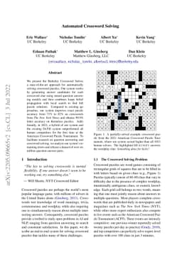 Automated Crossword Solving