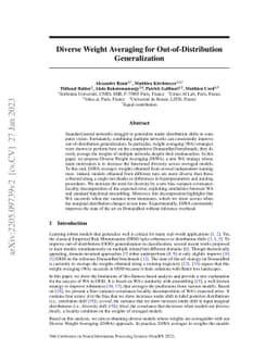Diverse Weight Averaging for Out-of-Distribution Generalization