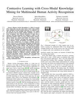 Contrastive Learning with Cross-Modal Knowledge Mining for Multimodal
  Human Activity Recognition