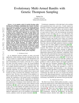 Evolutionary Multi-Armed Bandits with Genetic Thompson Sampling