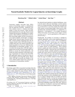 Neural-Symbolic Models for Logical Queries on Knowledge Graphs