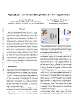 Aligning Logits Generatively for Principled Black-Box Knowledge
  Distillation