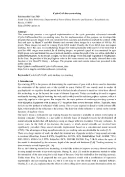 Cycle-GAN for eye-tracking