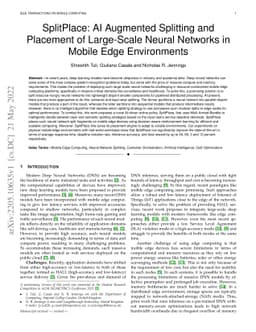 SplitPlace: AI Augmented Splitting and Placement of Large-Scale Neural
  Networks in Mobile Edge Environments