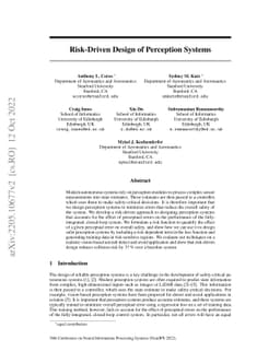Risk-Driven Design of Perception Systems