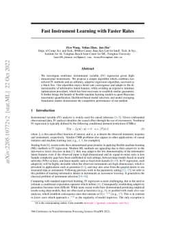 Fast Instrument Learning with Faster Rates