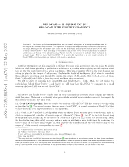 Grad-CAM++ is Equivalent to Grad-CAM With Positive Gradients