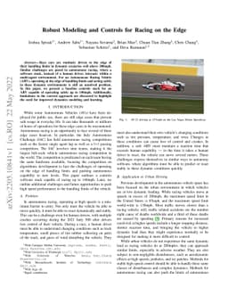 Robust Modeling and Controls for Racing on the Edge