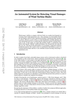 An Automated System for Detecting Visual Damages of Wind Turbine Blades
