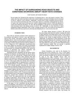 The Impact of Surrounding Road Objects and Conditions on Drivers Abrupt
  Heart Rate Changes