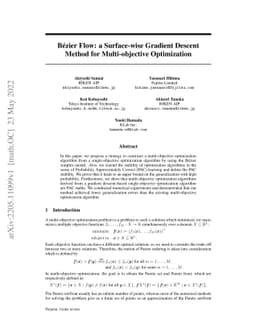 Bézier Flow: a Surface-wise Gradient Descent Method for
  Multi-objective Optimization