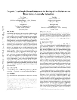 GraphAD: A Graph Neural Network for Entity-Wise Multivariate Time-Series
  Anomaly Detection