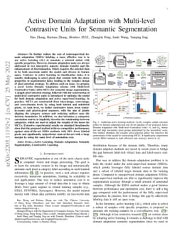Active Domain Adaptation with Multi-level Contrastive Units for Semantic
  Segmentation