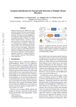 Symptom Identification for Interpretable Detection of Multiple Mental
  Disorders