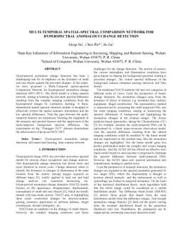 Multi-Temporal Spatial-Spectral Comparison Network for Hyperspectral
  Anomalous Change Detection