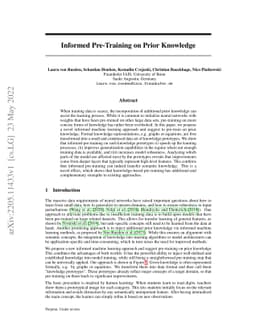 Informed Pre-Training on Prior Knowledge