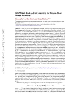 SiSPRNet: End-to-End Learning for Single-Shot Phase Retrieval