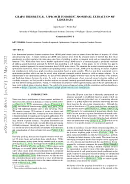 Graph-theoretical approach to robust 3D normal extraction of LiDAR data