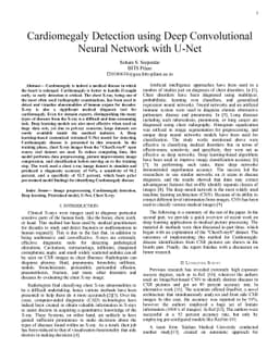 Cardiomegaly Detection using Deep Convolutional Neural Network with
  U-Net