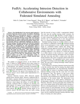 FedSA: Accelerating Intrusion Detection in Collaborative Environments
  with Federated Simulated Annealing