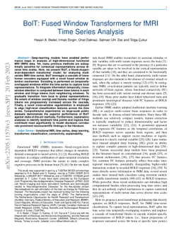 BolT: Fused Window Transformers for fMRI Time Series Analysis