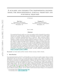 A scalable and flexible Cox proportional hazards model for
  high-dimensional survival prediction and functional selection