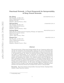 Functional Network: A Novel Framework for Interpretability of Deep
  Neural Networks