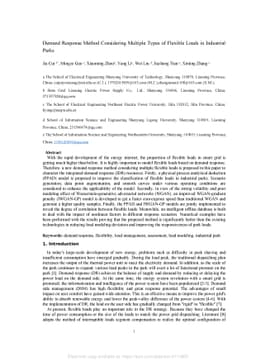Demand Response Method Considering Multiple Types of Flexible Loads in
  Industrial Parks