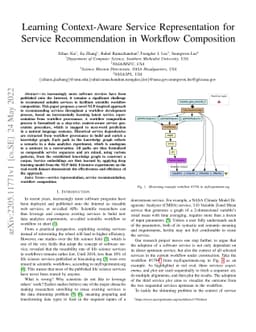 Learning Context-Aware Service Representation for Service Recommendation
  in Workflow Composition