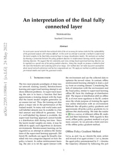 An interpretation of the final fully connected layer