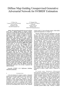 Diffuse Map Guiding Unsupervised Generative Adversarial Network for
  SVBRDF Estimation